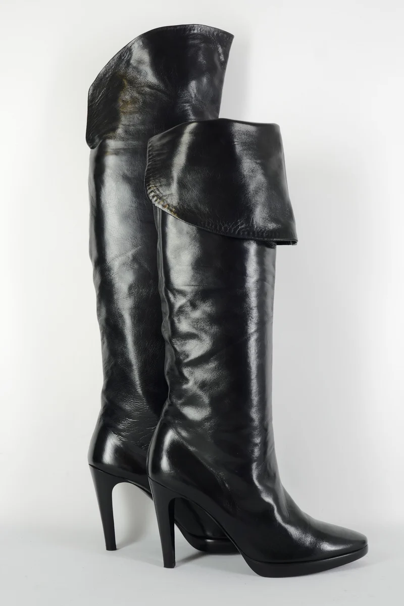 Hohe Stiefel Leder schwarz