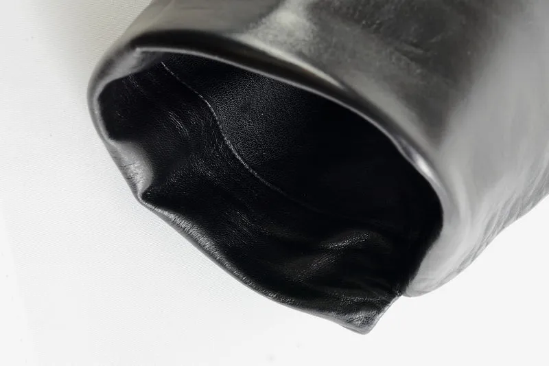 Hohe Stiefel Leder schwarz