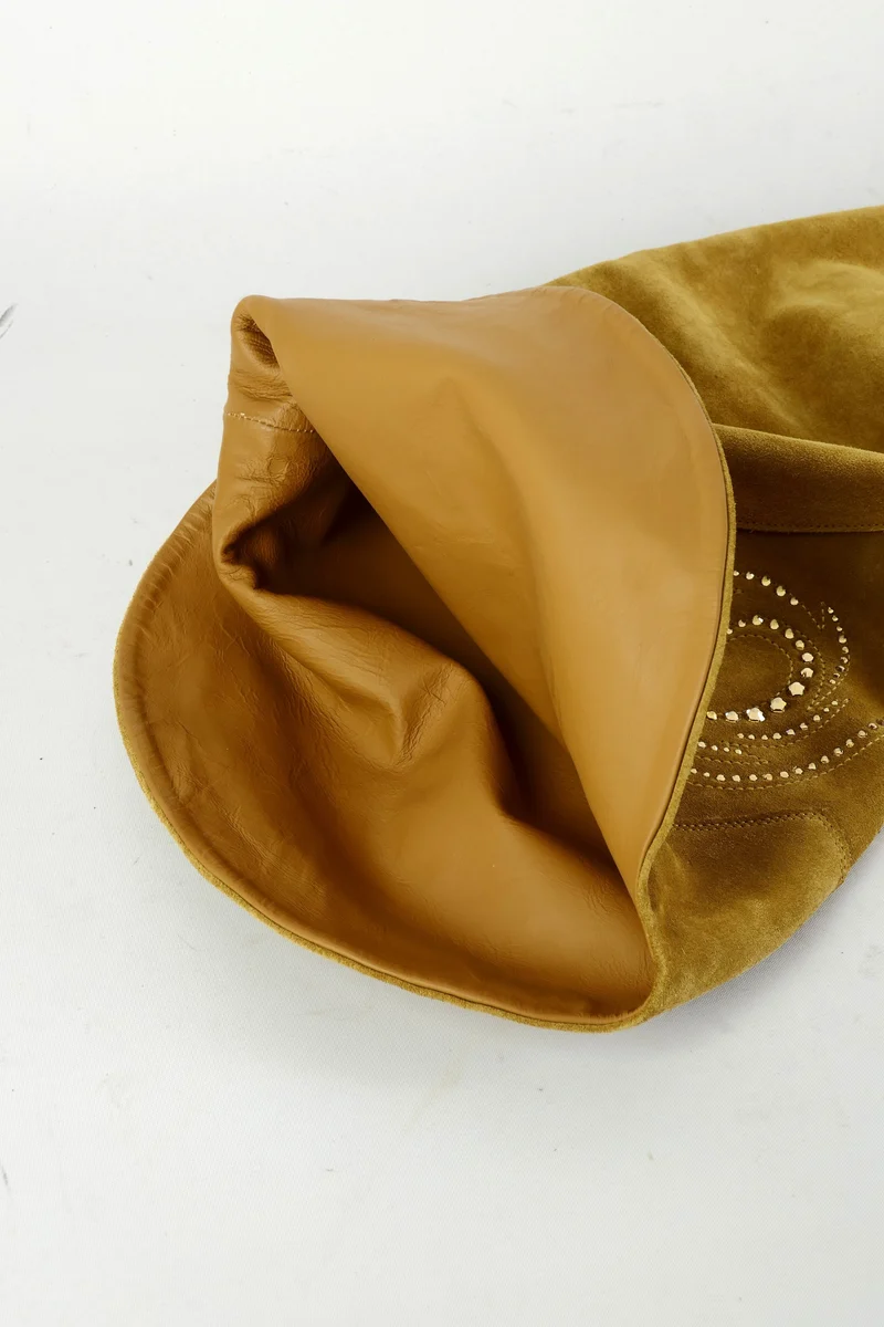 Overknees Wildleder beige