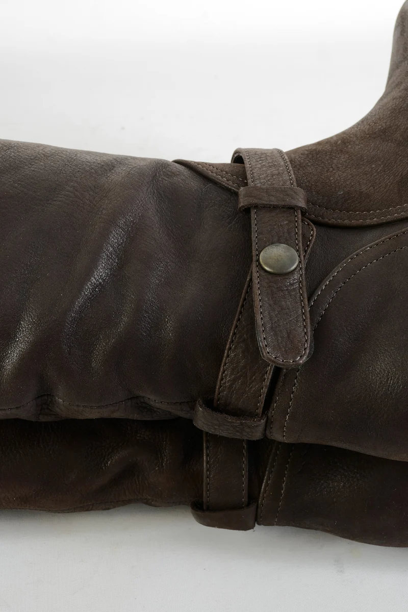 Hohe Stiefel Leder dunkelbraun