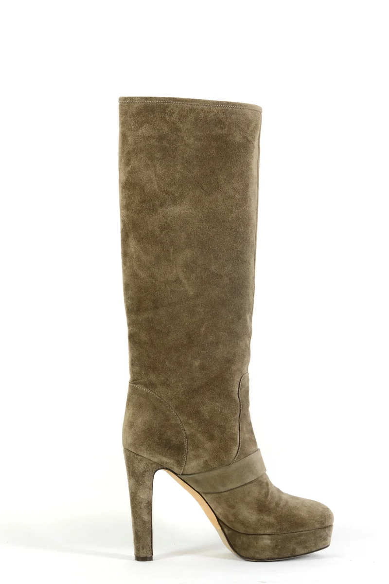 Stiefel Wildleder grau
