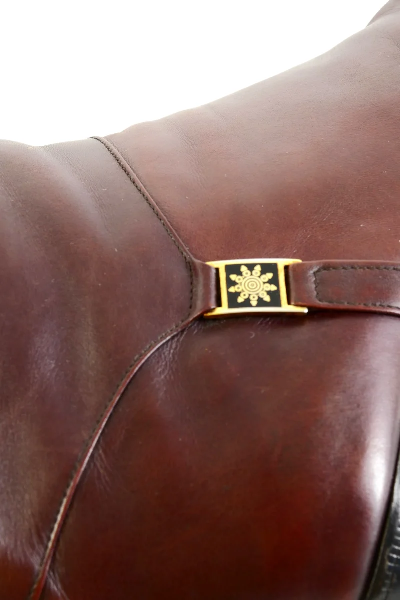 Vintage-Stiefel Leder bordeaux