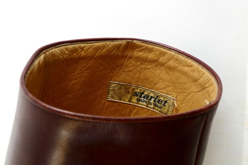 Vintage-Stiefel Leder bordeaux