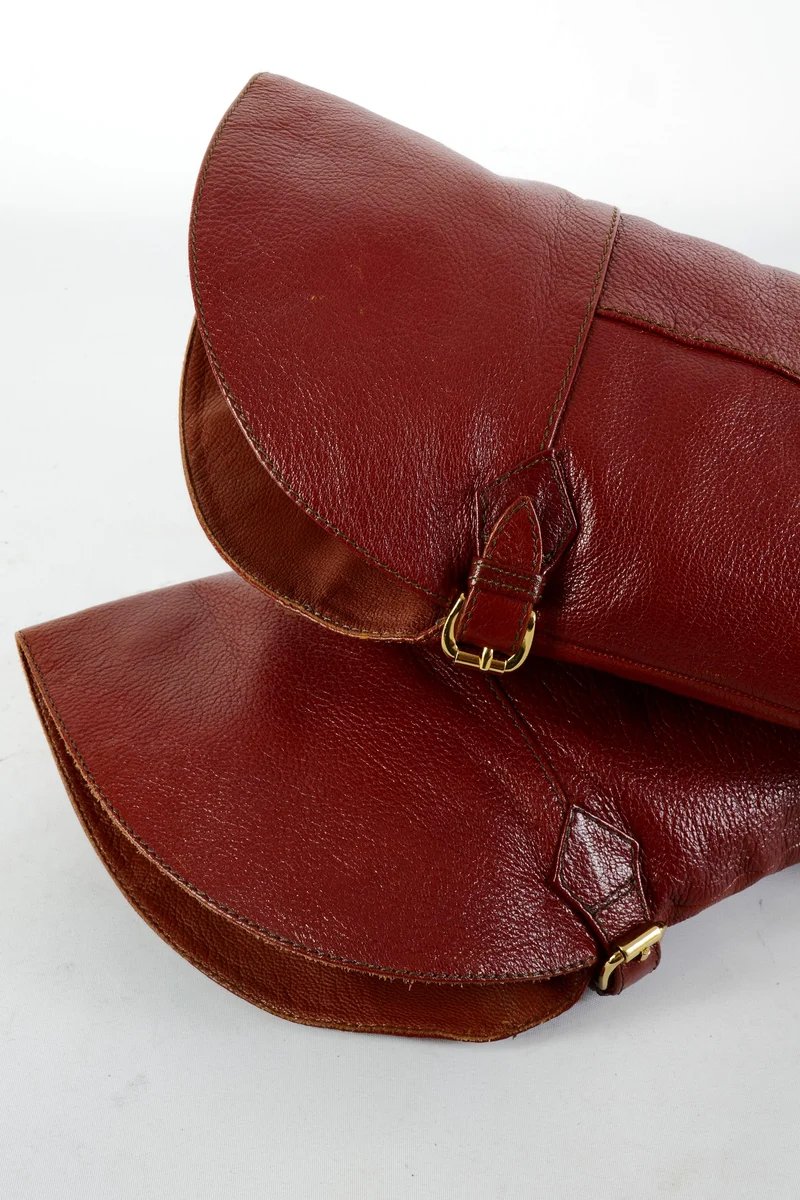 Hohe Stiefel Leder bordeaux