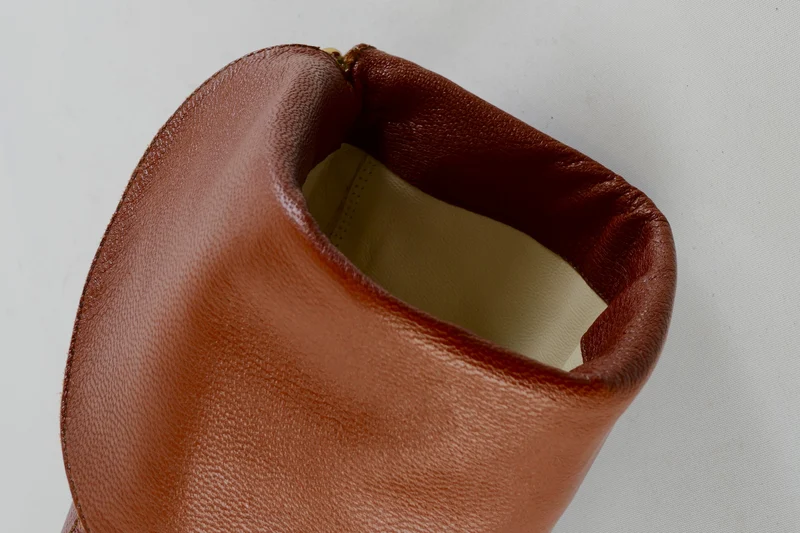 Hohe Stiefel Leder bordeaux