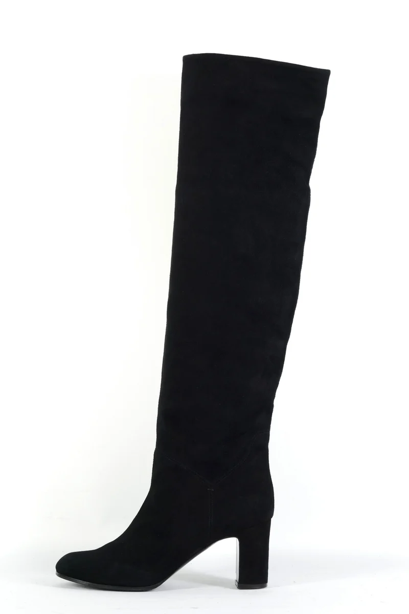 Hohe Stiefel Wildleder schwarz