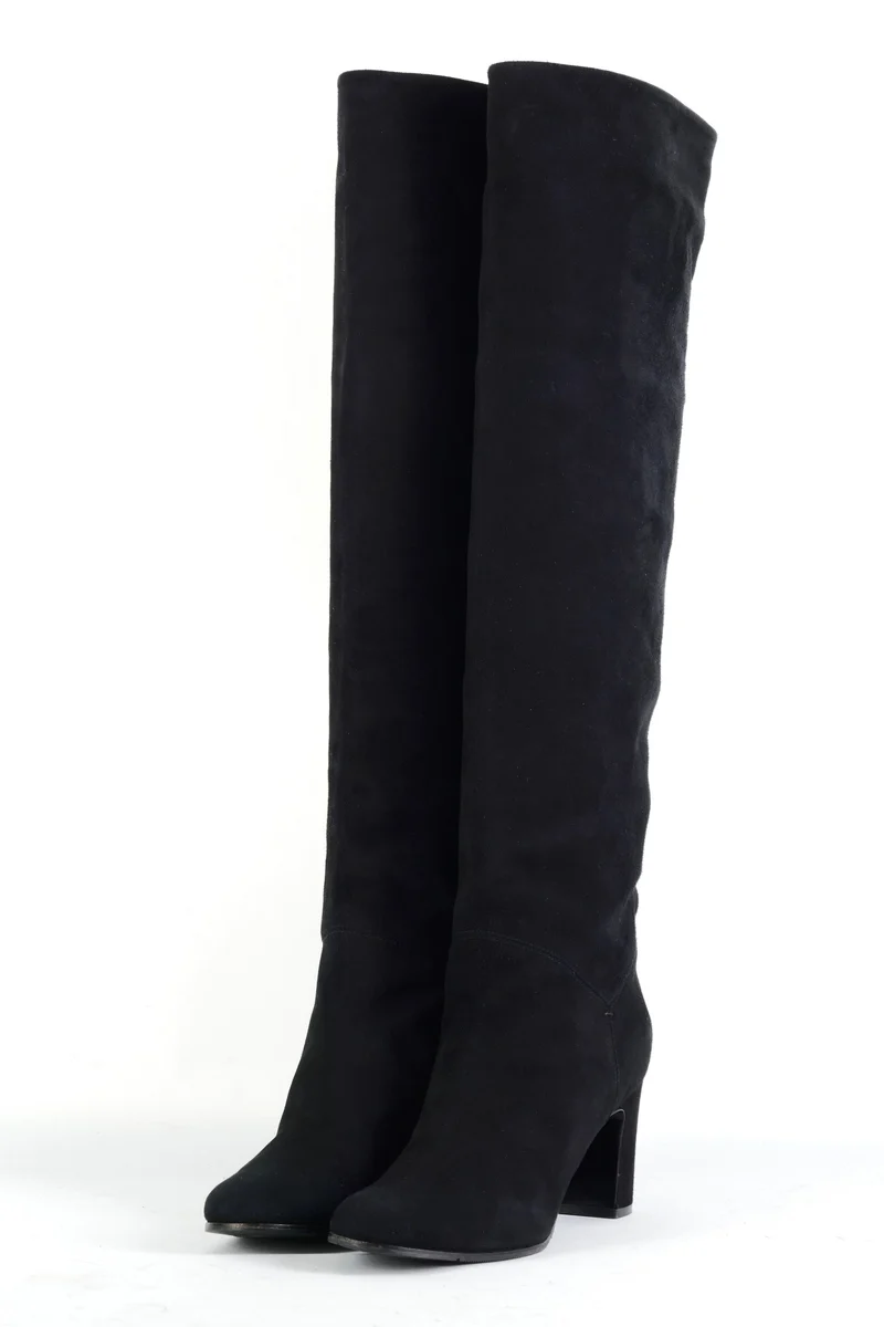 Hohe Stiefel Wildleder schwarz