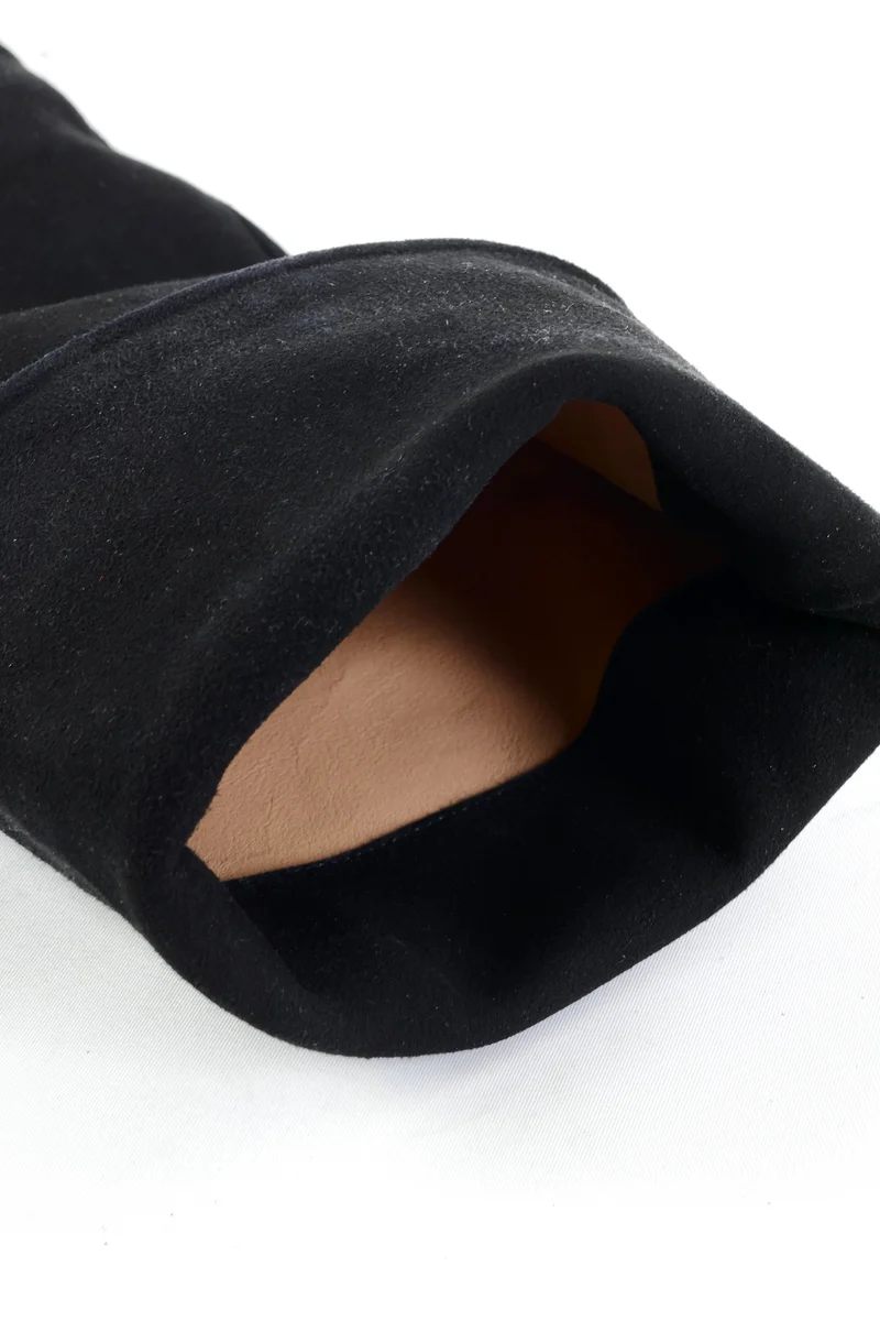 Hohe Stiefel Wildleder schwarz