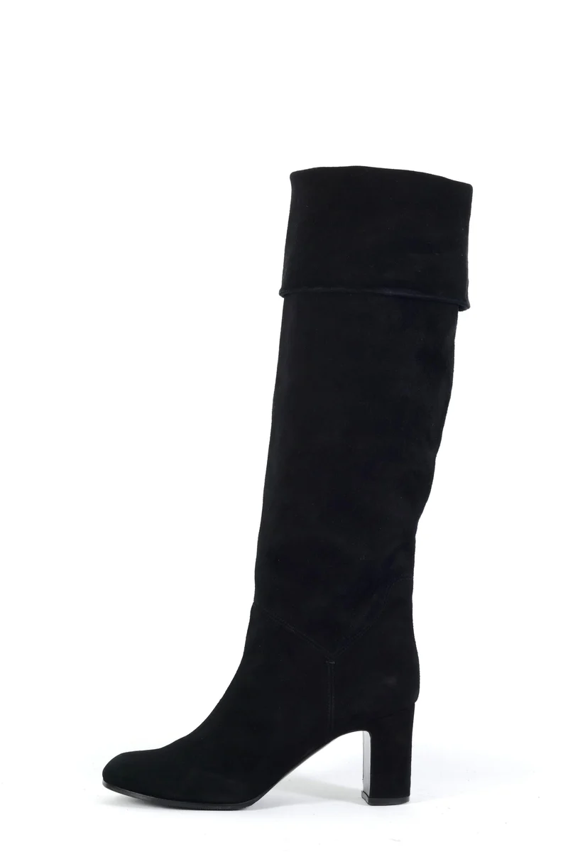 Hohe Stiefel Wildleder schwarz