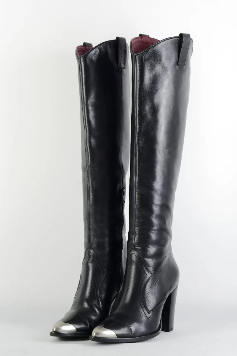 Stiefel Leder schwarz