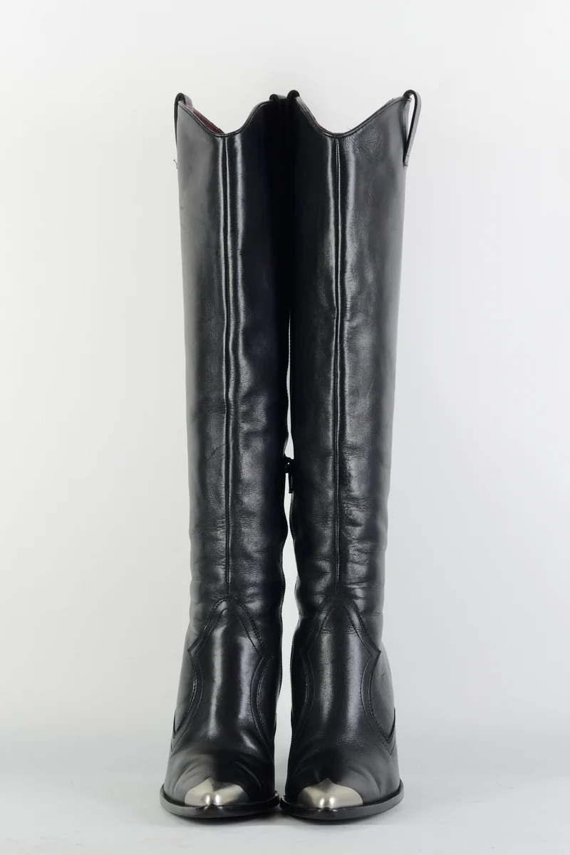 Stiefel Leder schwarz