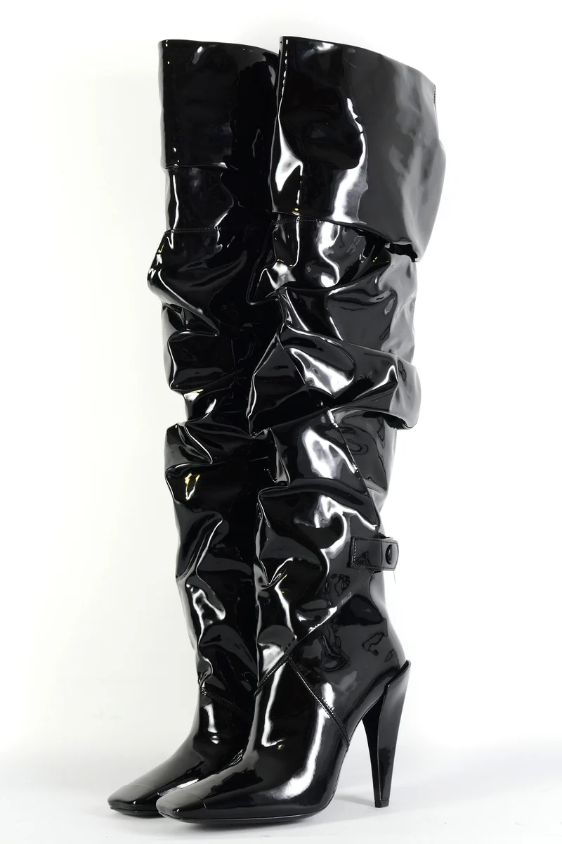Hohe Stiefel Leder schwarz