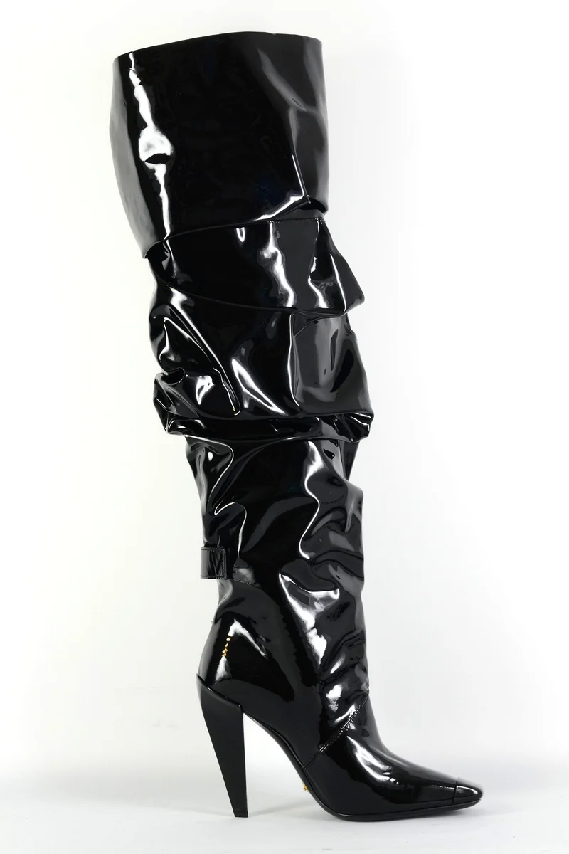 Hohe Stiefel Leder schwarz