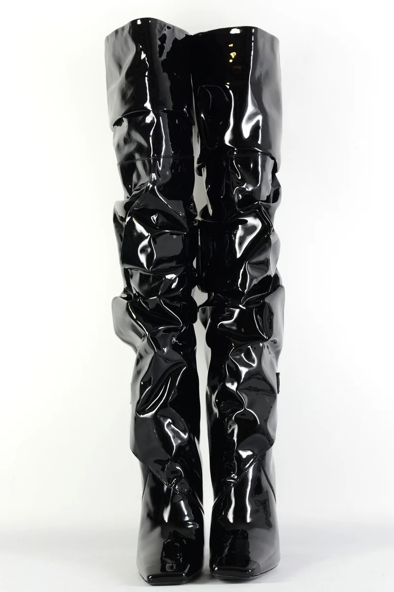 Hohe Stiefel Leder schwarz