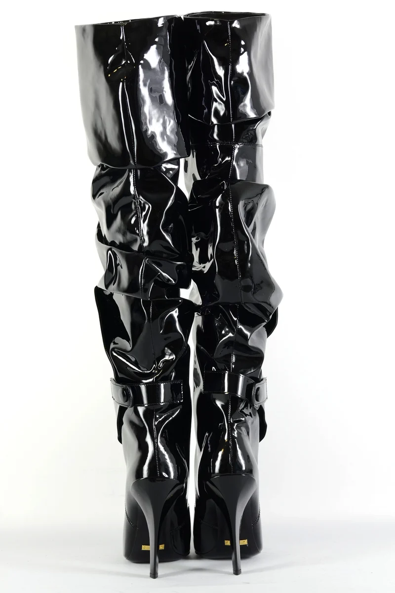 Hohe Stiefel Leder schwarz