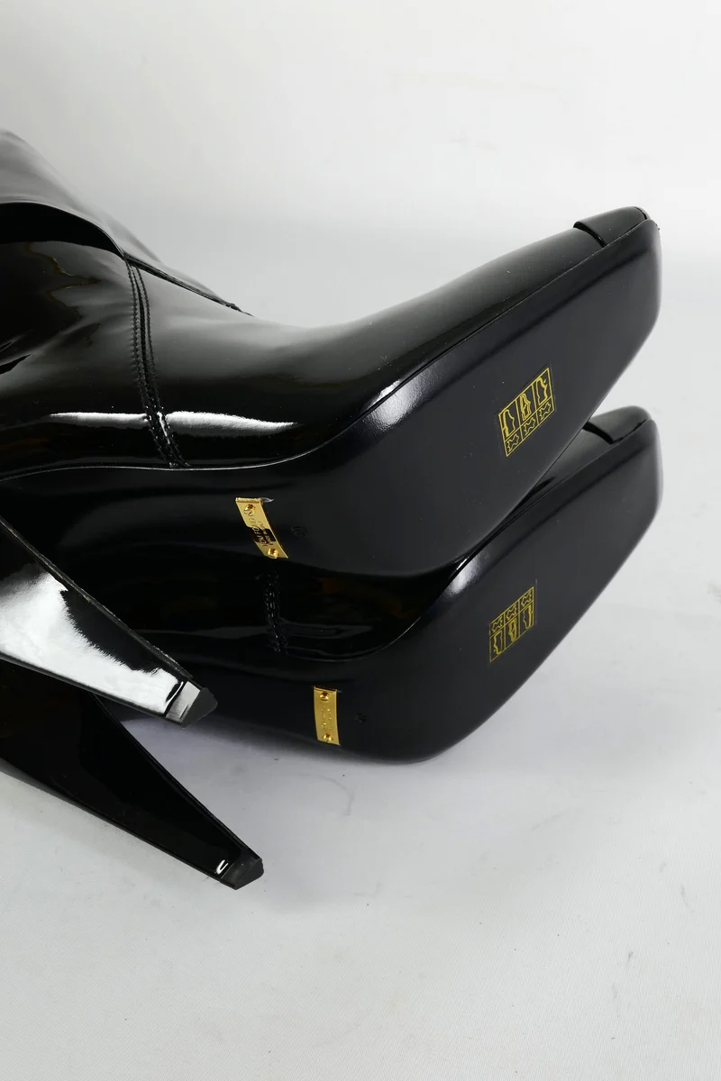 Hohe Stiefel Leder schwarz