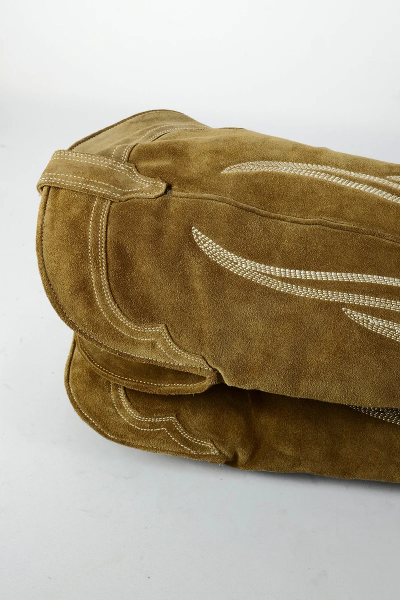 Overknees Wildleder beige