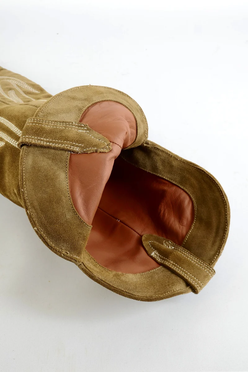 Overknees Wildleder beige