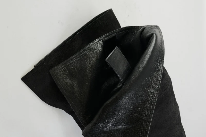 Overknees Wildleder schwarz