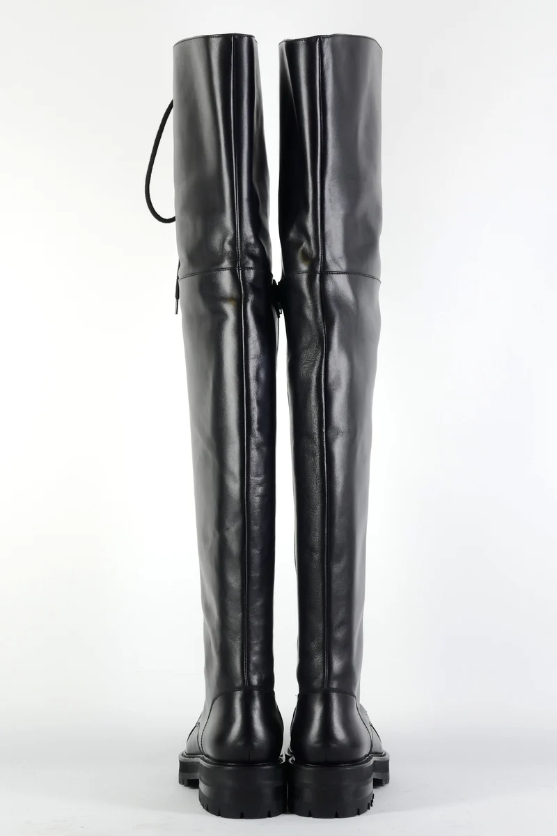 Overknees Leder schwarz