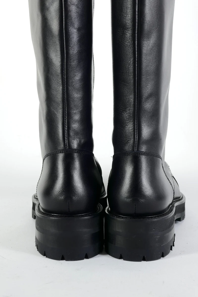 Overknees Leder schwarz