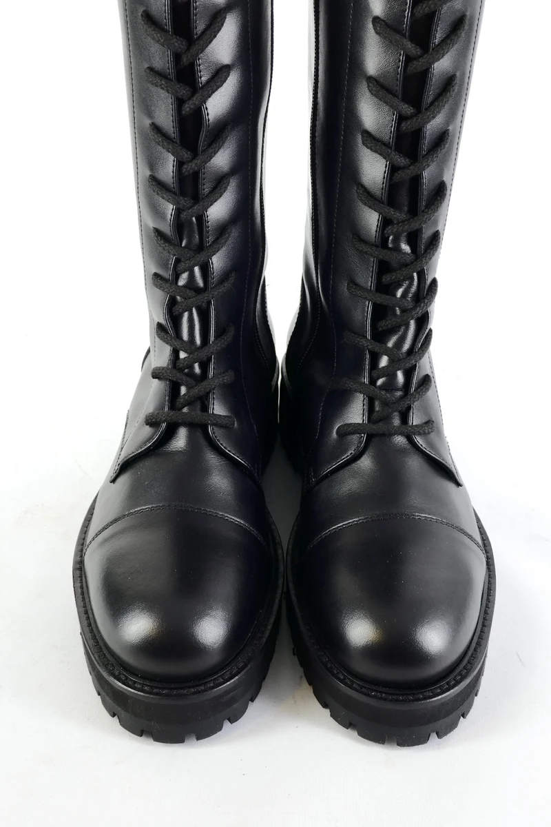 Overknees Leder schwarz