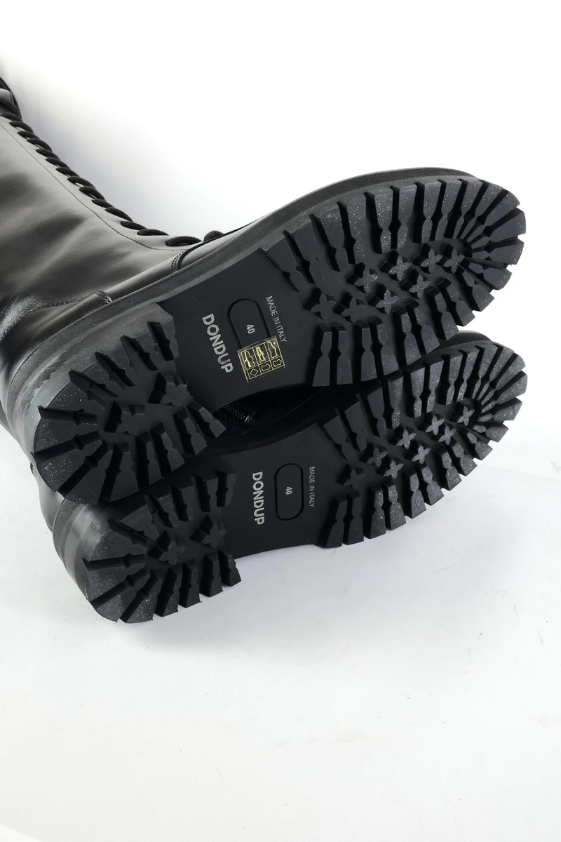 Overknees Leder schwarz