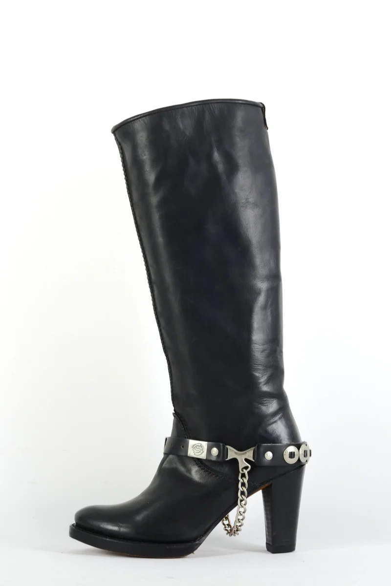 Stiefel Leder schwarz