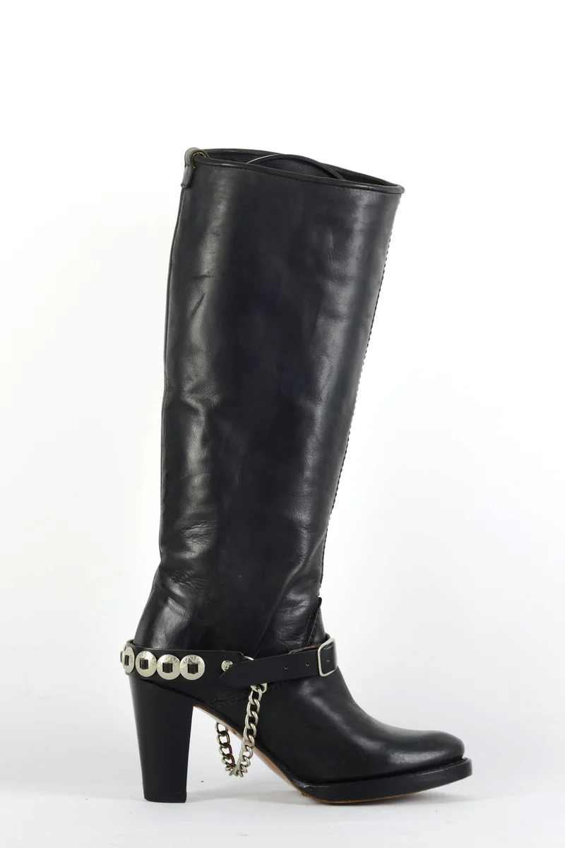 Stiefel Leder schwarz