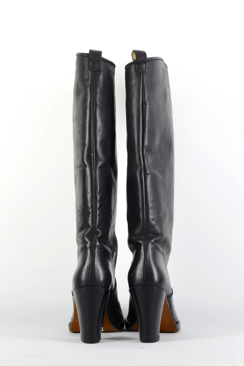 Stiefel Leder schwarz