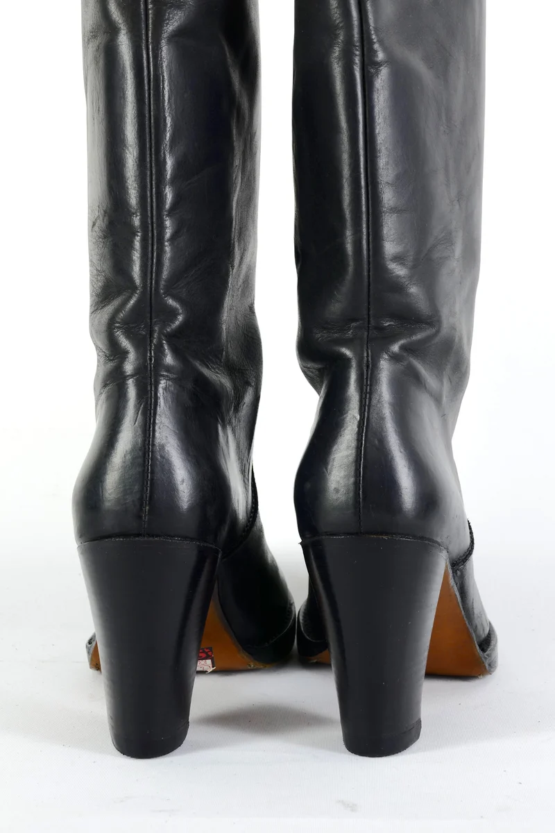 Stiefel Leder schwarz