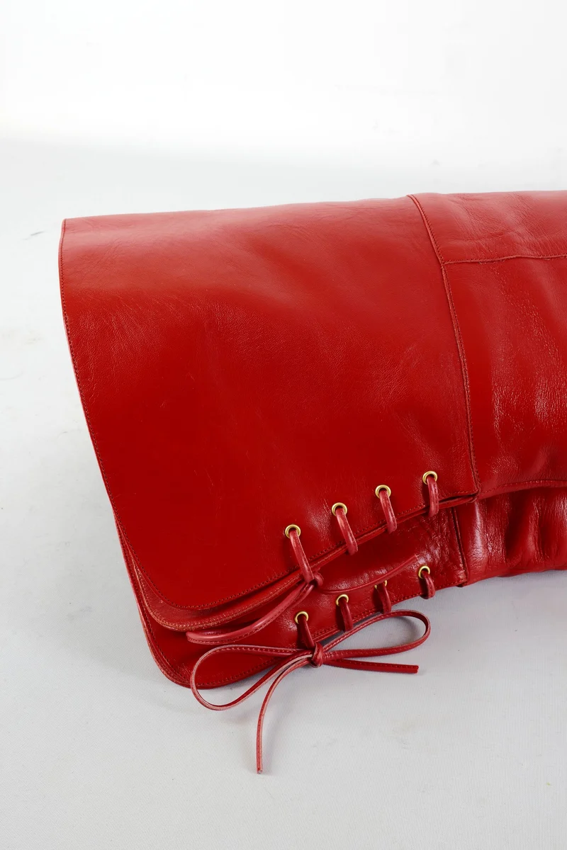 Vintage-Stiefel Leder rot