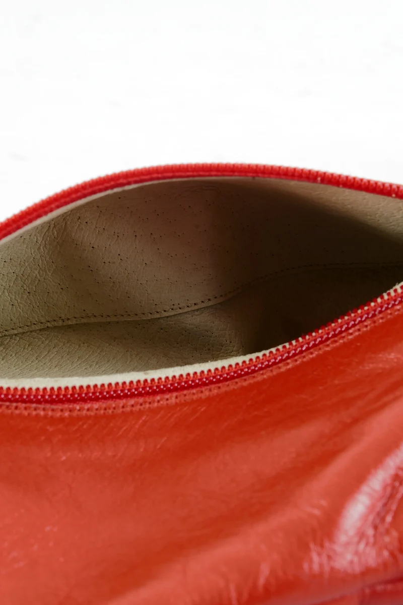 Vintage-Stiefel Leder rot