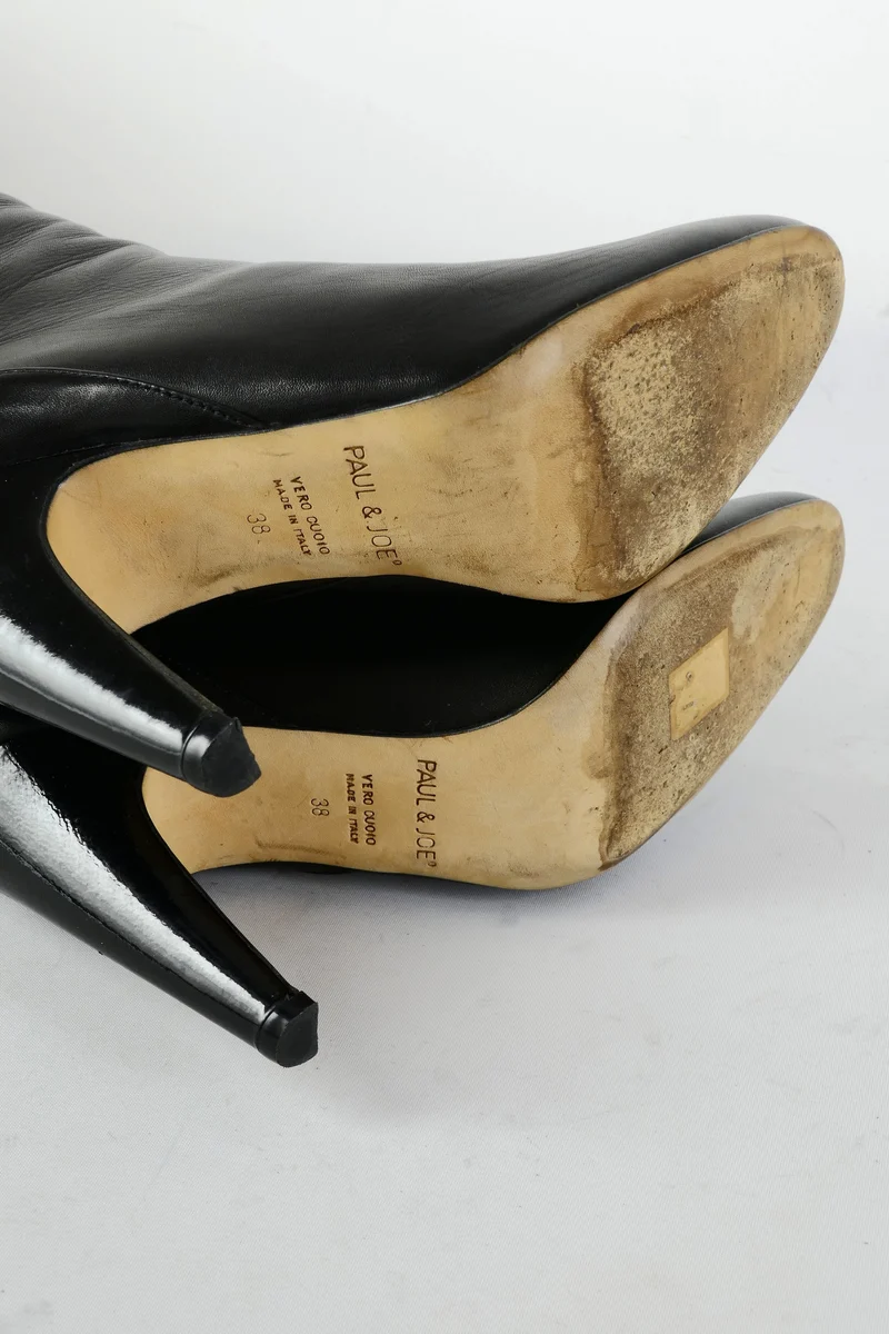 Overknees Leder schwarz