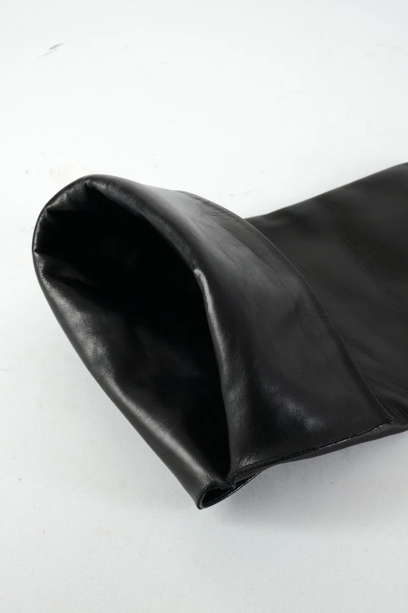 Overknees Leder schwarz