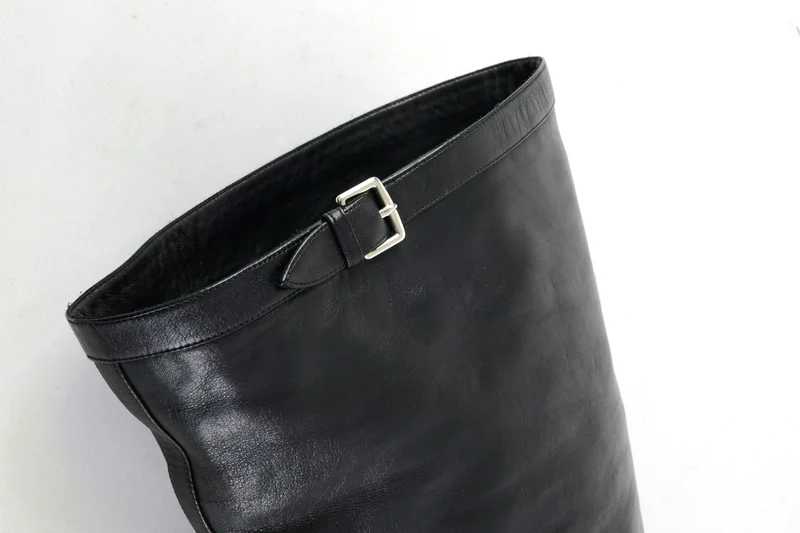 Overknees Leder schwarz