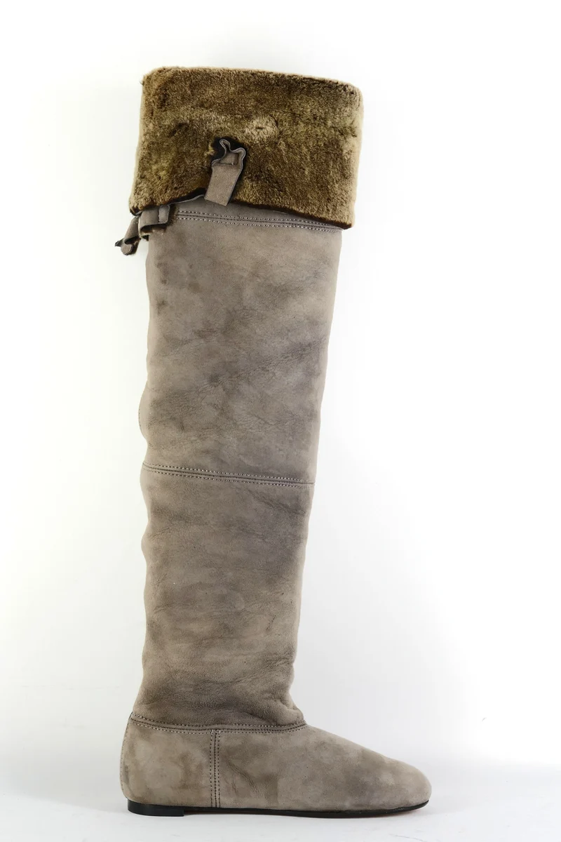 Overknees Wildleder camel