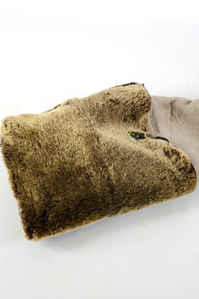 Overknees Wildleder camel