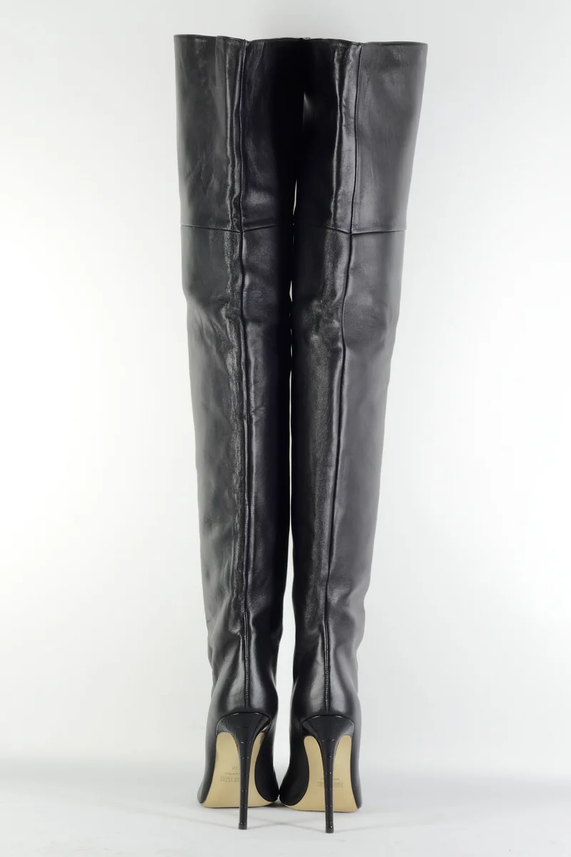 Overknees Leder schwarz