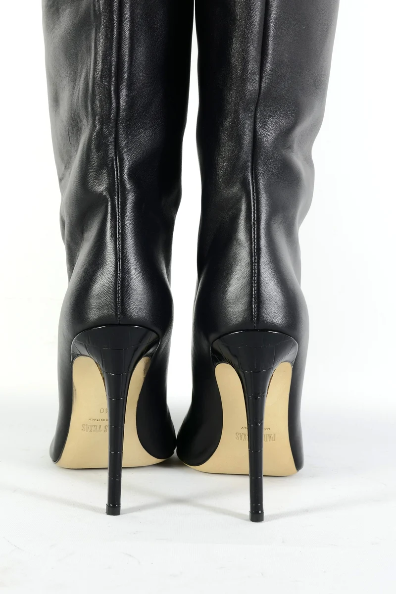 Overknees Leder schwarz