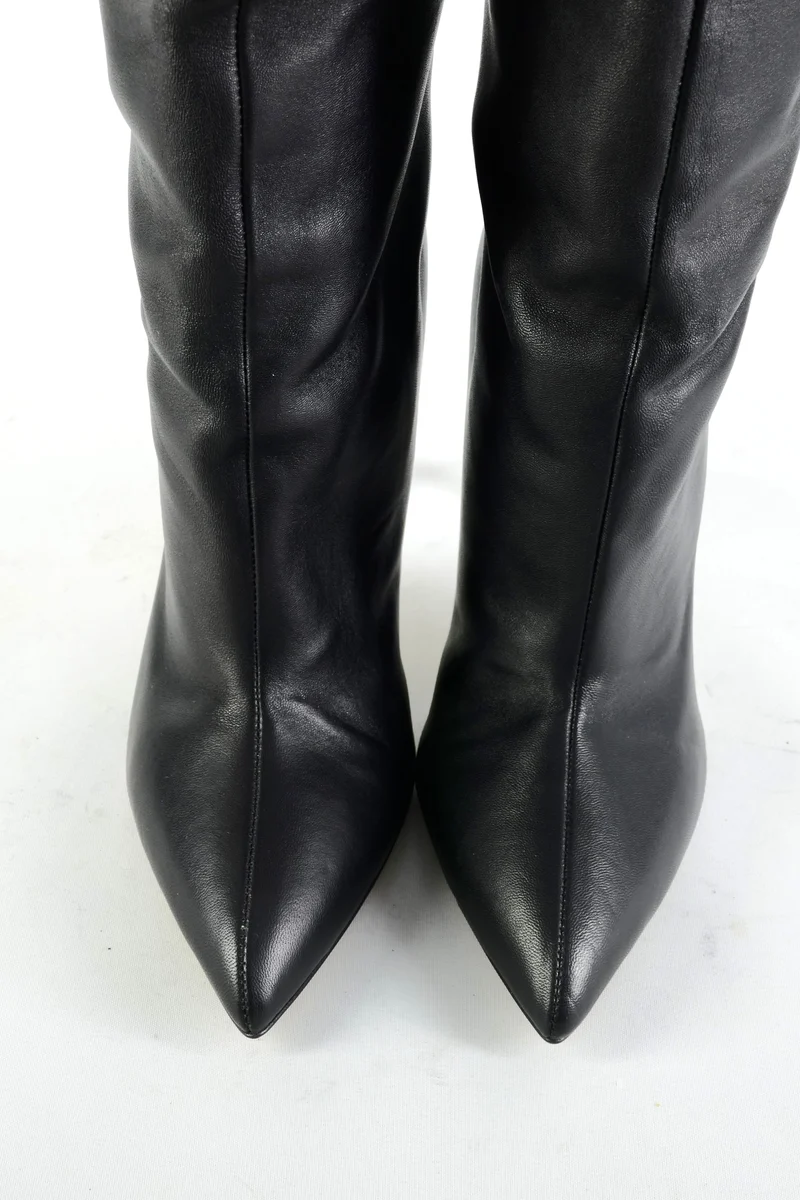 Overknees Leder schwarz
