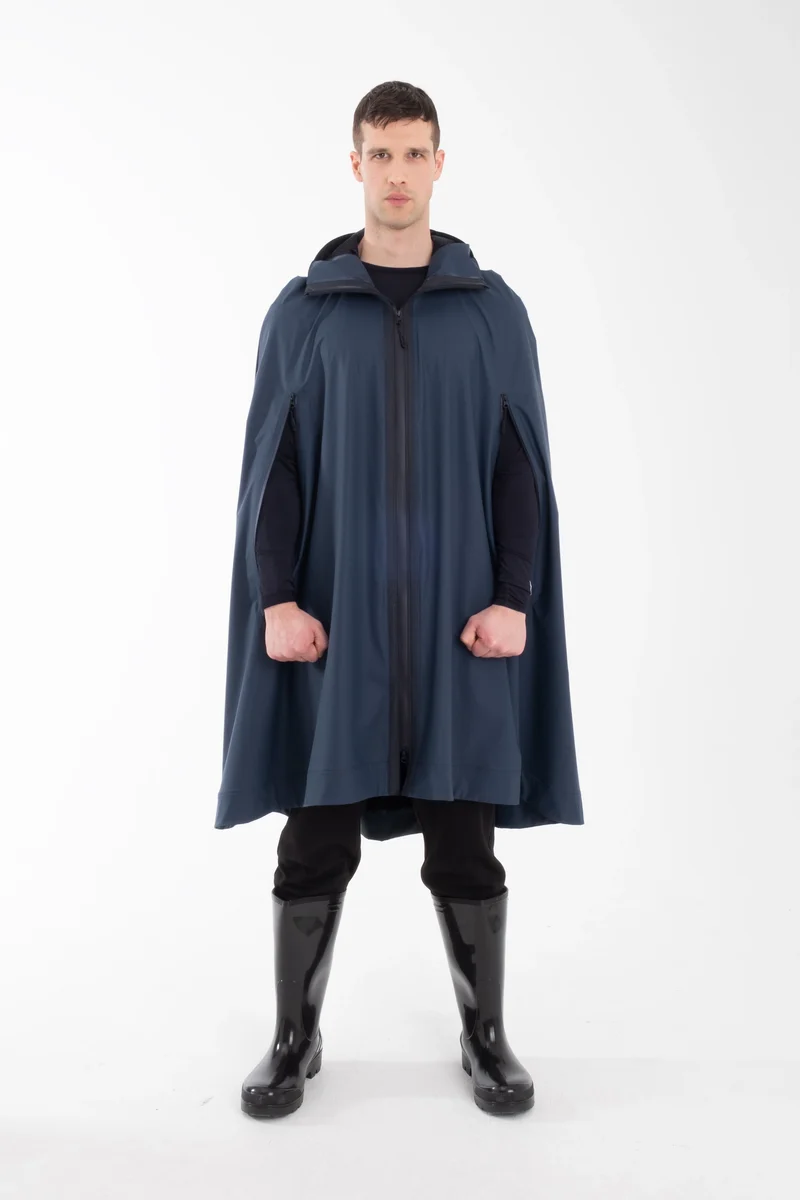One Node X Sagastad Poncho Reflex Marineblå Herre