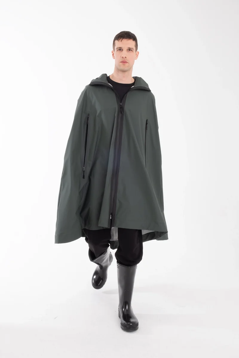 One Node X Sagastad Poncho Reflex Olivengrønn Herre