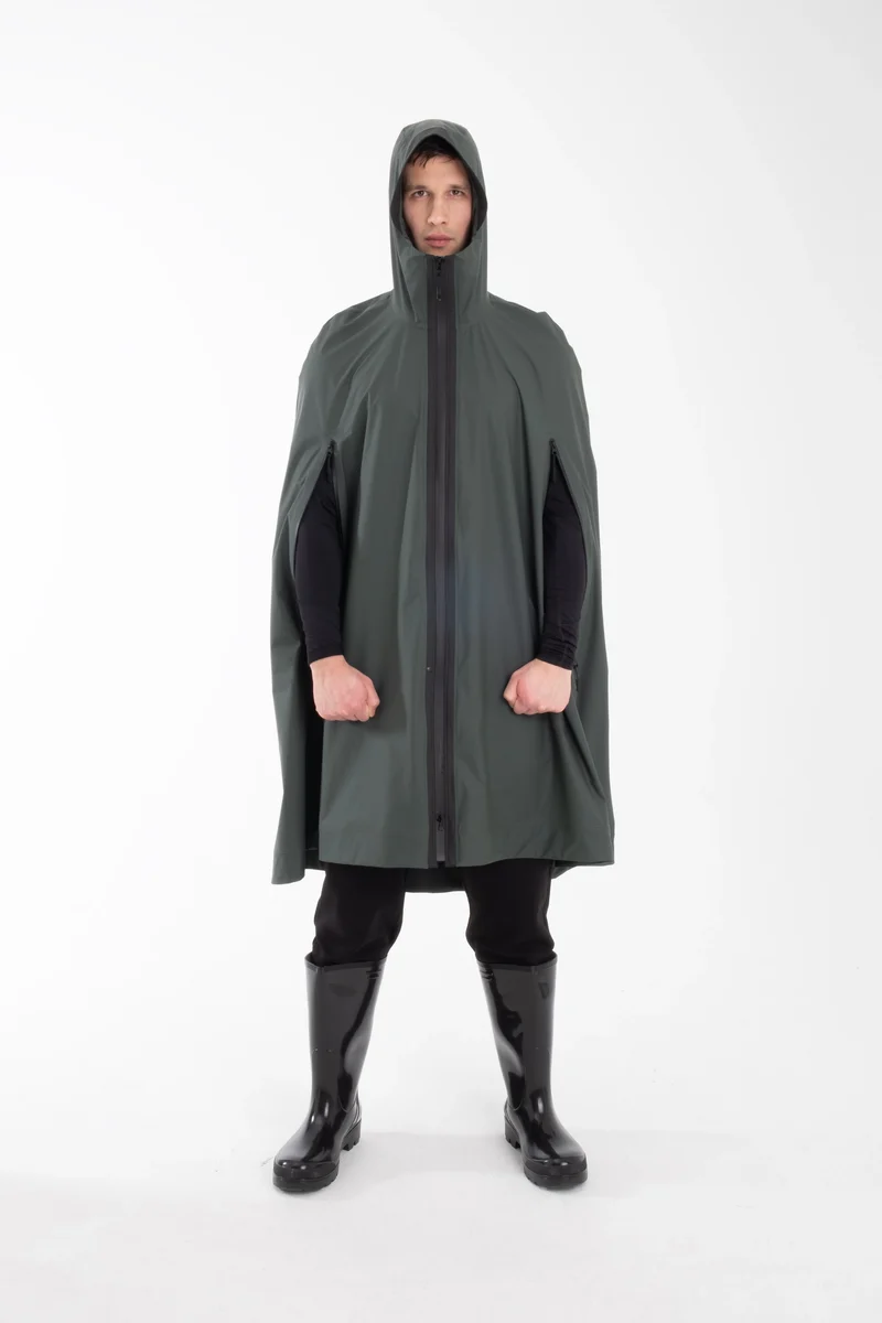 One Node X Sagastad Poncho Reflex Olivengrønn Herre