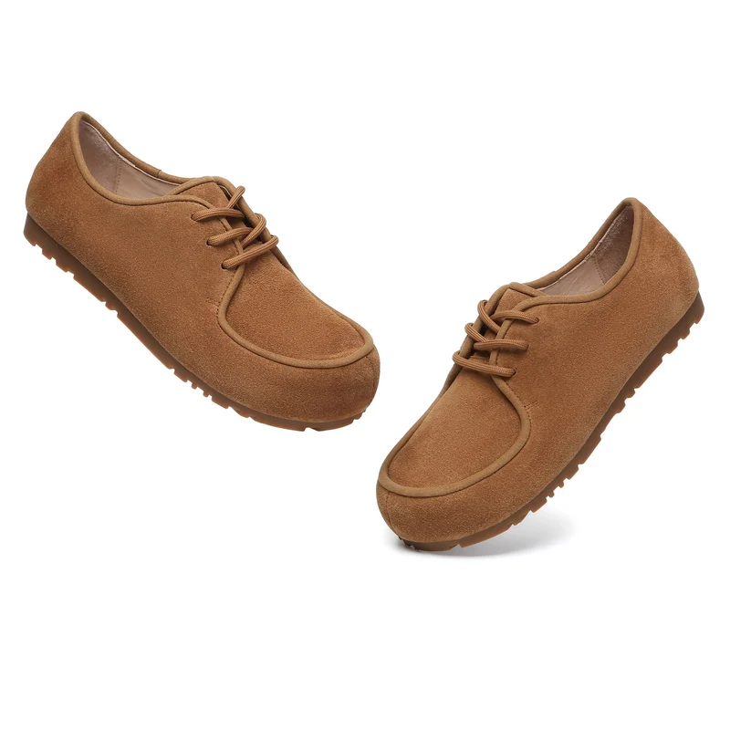 Suede Leather Casual Lace Up Shoes