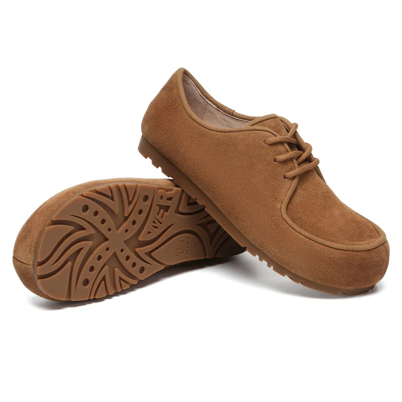 Suede Leather Casual Lace Up Shoes