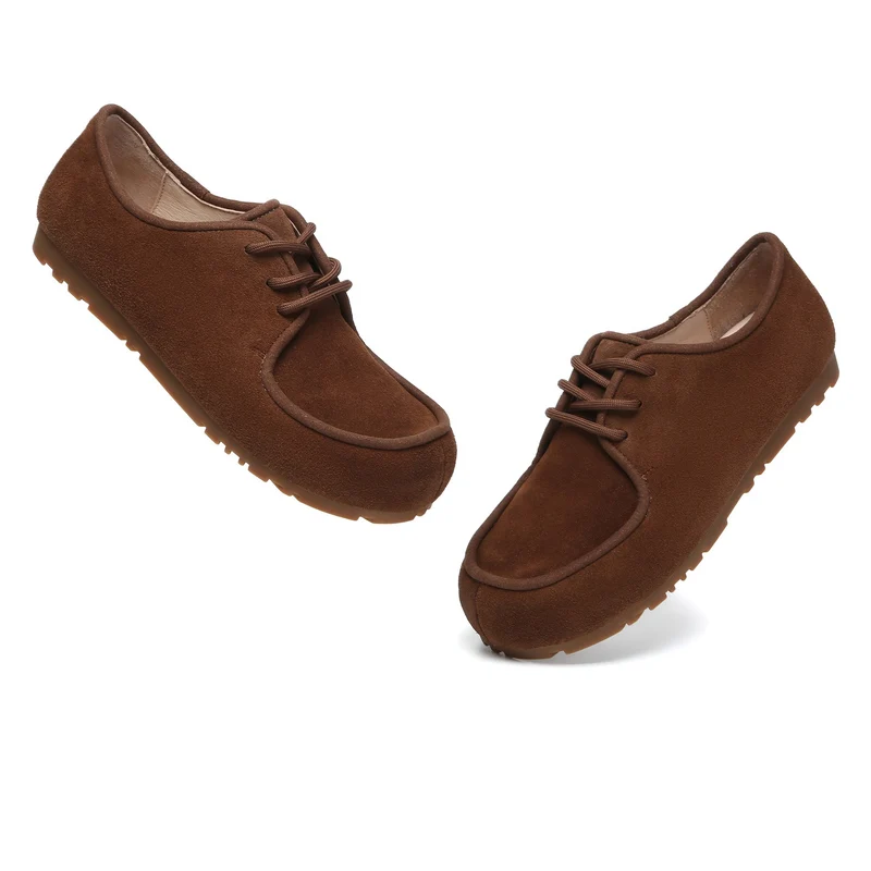 Suede Leather Casual Lace Up Shoes