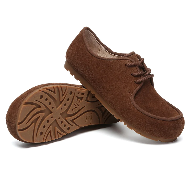 Suede Leather Casual Lace Up Shoes