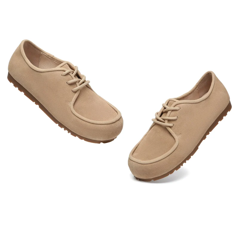 Suede Leather Casual Lace Up Shoes