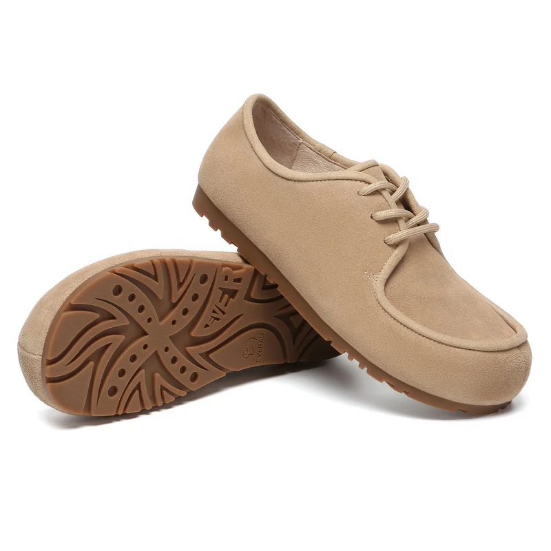Suede Leather Casual Lace Up Shoes